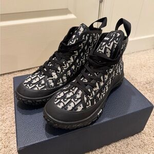 Dior Black and White High-Top Sneakers
